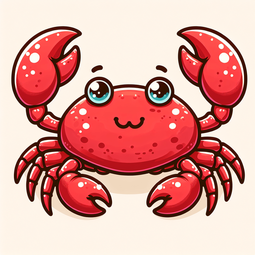 Crabe dessin animé.
Photo