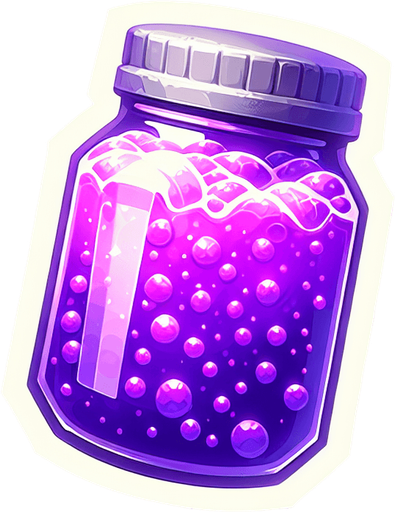 Lilac jelly jar purple Single Game Texture. In-Game asset. 2d. Blank background. High contrast. No shadows. Single Game Texture. In-Game asset. 2d. Blank background. High contrast. No shadows.