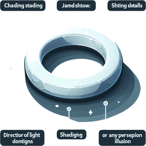 cartoon white ring. simple..
Single Game Texture. In-Game asset. 2d. Blank background. High contrast. No shadows.