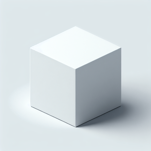 Simple white cube, seen edge on.
Single Game Texture. In-Game asset. Blank background. High contrast. No shadows.