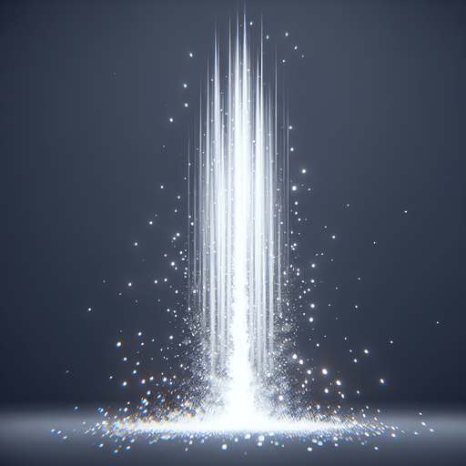 A white particle trail, vertical.
Single Game Texture. In-Game asset. 2d. Blank background. High contrast. No shadows.