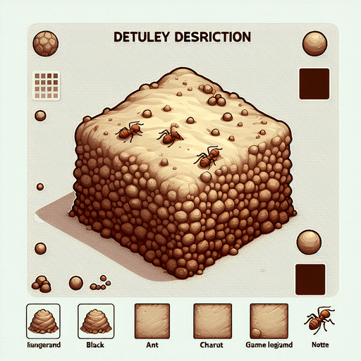 anthill.
Single Game Texture. In-Game asset. 2d. Blank background. High contrast. No shadows.