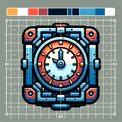 a clock.
Single Game Texture. In-Game asset. 2d. Blank background. High contrast. No shadows.