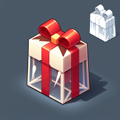 a christmas gifts bag. plastic style. Single Game Texture. In-Game asset. 2d. Blank background. High contrast. No shadows.