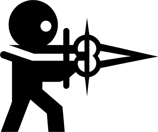 Needle Shooting Stickman.
Single Game Texture. In-Game asset. 2d. Blank background. High contrast. No shadows.