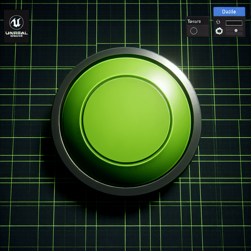 green circle button unreal engine 5 
Single Game Texture. In-Game asset. 2d. Blank background. High contrast. No shadows.