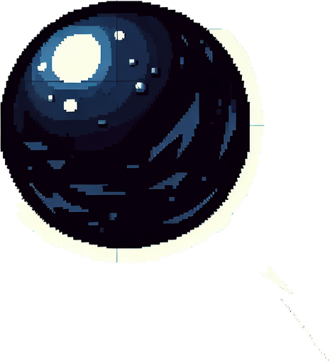 dark electric ball, 8bit, cartoon..
Single Game Texture. In-Game asset. 2d. Blank background. High contrast. No shadows.