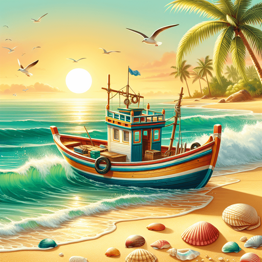 Bateau de plage.
Image