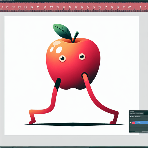 apple with legs.
Single Game Texture. In-Game asset. 2d. Blank background. High contrast. No shadows.