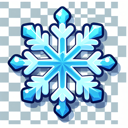 Cartoon Christmas snow flake. Blue
Single Game Texture. In-Game asset. 2d. Blank background. High contrast. No shadows.