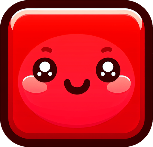 Perfectly square red game piece with cute happy face. Cartoon style. Cute art style. Simple vector style. No Shadows.
Single Game Texture. In-Game asset. 2d. Blank background. High contrast. No shadows.