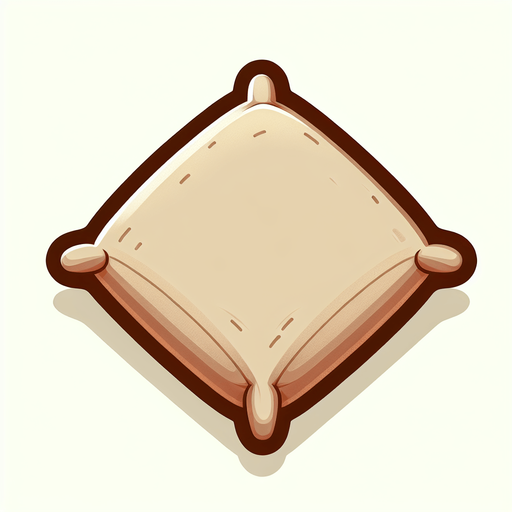 Cartoon. Square sack. Cornhole. Top view. In game asset Single Game Texture. In-Game asset. 2d. Blank background. High contrast. No shadows.