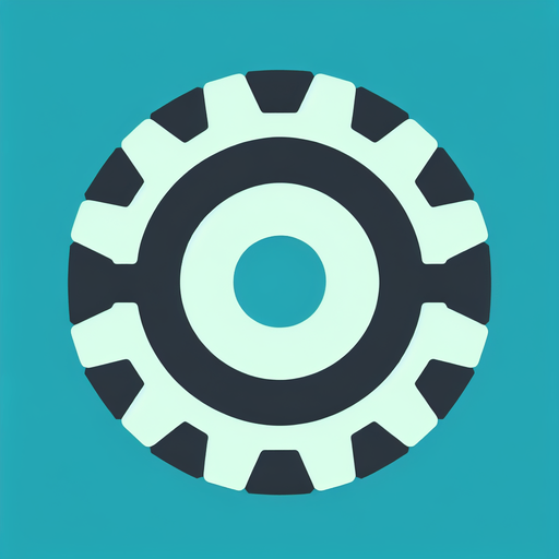 cogwheel. settings icon. app icon. Single Game Texture. In-Game asset. 2d. Blank background. High contrast. No shadows.