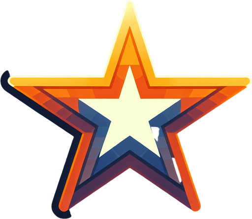 Star.
Single Game Texture. In-Game asset. 2d. Blank background. High contrast. No shadows.