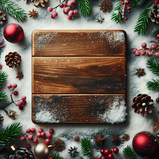 a christmas wooden board Background image. High contrast. No shadows.