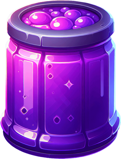 Lilac jelly jar purple Single Game Texture. In-Game asset. 2d. Blank background. High contrast. No shadows. Single Game Texture. In-Game asset. 2d. Blank background. High contrast. No shadows.