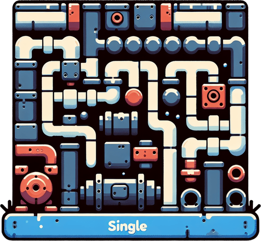 pipes.
Single Game Texture. In-Game asset. 2d. Blank background. High contrast. No shadows.