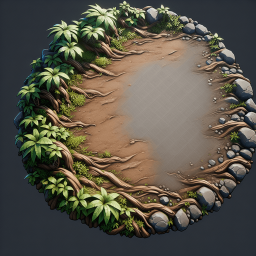 jungle floor dirt 2d unreal engine seen from the side
In-Game asset. 3d. Blank background. High contrast. No shadows