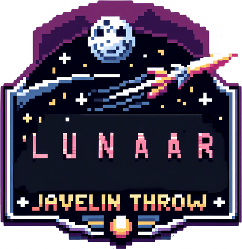 pixelart lettering of the word 'LUNAR' with some blank space around it.