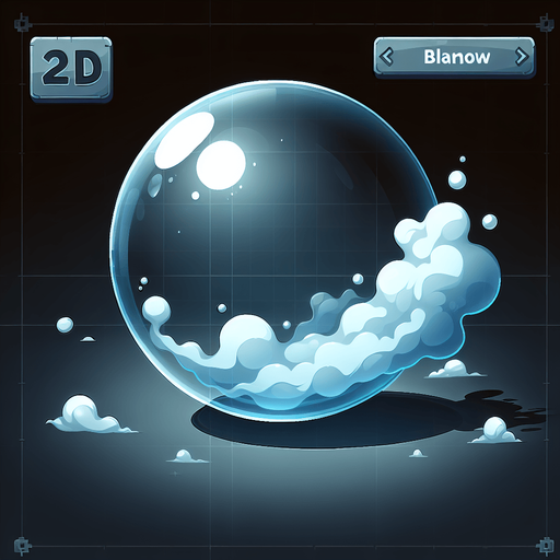 Smoke cloud translucent bubble Single Game Texture. In-Game asset. 2d. Blank background. High contrast. No shadows.