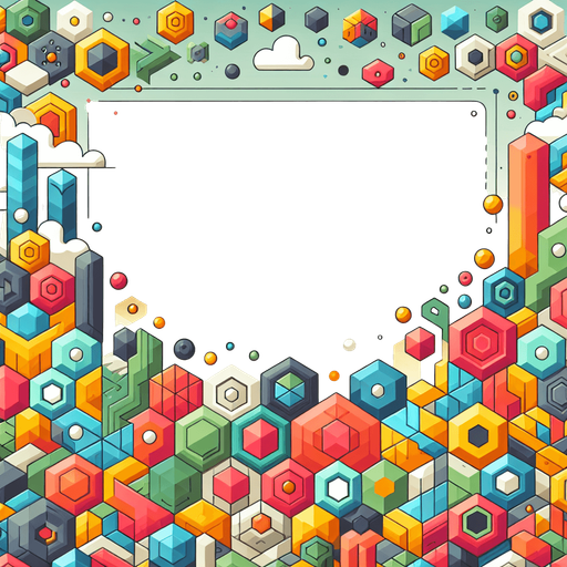 Puzzle game background image. Lots of octagons and other interesting elements.
Single Game Texture. In-Game asset. 2d. Blank background. High contrast. No shadows.