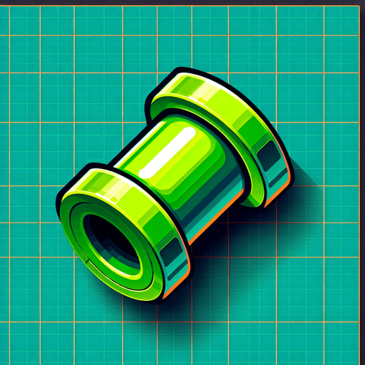 A green pipe facing upwards.
Single Game Texture. In-Game asset. 2d. Blank background. High contrast. No shadows.