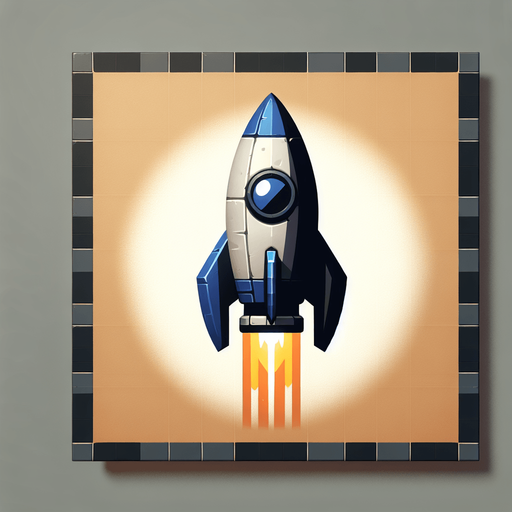 Looks exactly like a realistic rocket.
Single Game Texture. In-Game asset. 2d. Blank background. High contrast. No shadows.