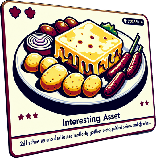 Raclette.
Single Game Texture. In-Game asset. 2d. Blank background. High contrast. No shadows.