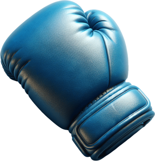 Un gant de boxe bleu vu de dessus.
video game