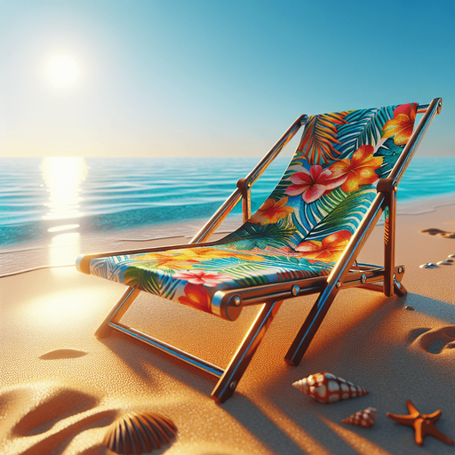 Une chaise longue de plage.
Image