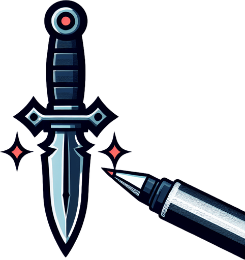 Cartoon knife pointing up. Symmetrical. Vertical.
Single Game Texture. In-Game asset. 2d. Blank background. High contrast. No shadows.