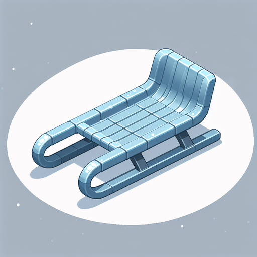 a sled plastic style. Single Game Texture. In-Game asset. 2d. Blank background. High contrast. No shadows.