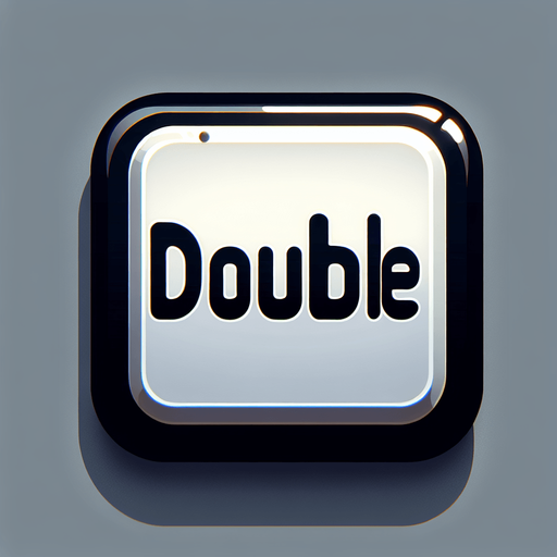 a button that says "double".
Single Game Texture. In-Game asset. 2d. Blank background. High contrast. No shadows.