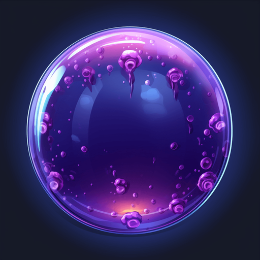 Clean plasma bubble
Single Game Texture. In-Game asset. 2d. Pixelart. White background. Blank background. Low detail. High contrast.