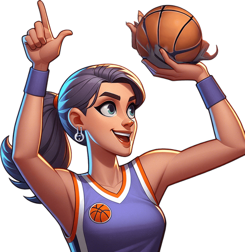 remove the gray basketball from the characters hand