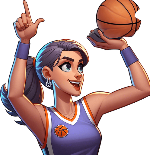 remove the gray basketball from the characters hand