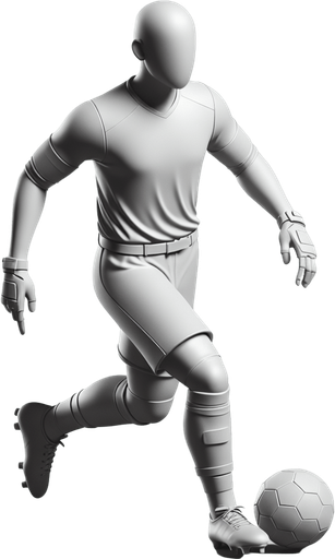 Footballeur couleur.
Single Game Texture. In-Game asset. 3D
 Blank background. High contrast. No shadows.