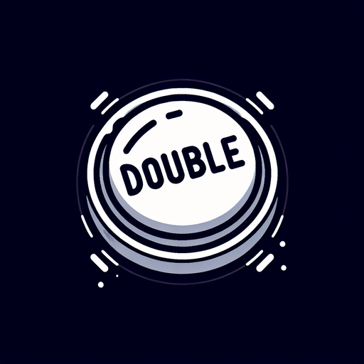 a button that says "double".
Single Game Texture. In-Game asset. 2d. Blank background. High contrast. No shadows.