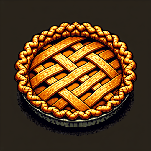 Pumpkin pie Single Game Texture. In-Game asset. 2d. Blank background. High contrast. No shadows. Single Game Texture. In-Game asset. 2d. Blank background. High contrast. No shadows.