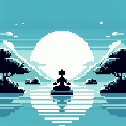 minimalist meditation background. no elements. pixelated. 8 bit..
Single Game Texture. In-Game asset. 2d. High contrast. No shadows.