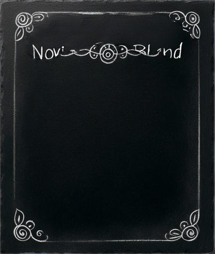 Text "NOVICE BLEND" in chalk, handwritten