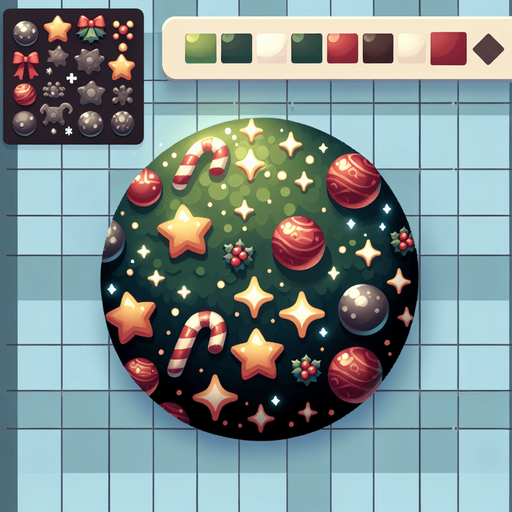 2d christmas dark sparkles Single Game Texture. In-Game asset. 2d. Blank background. High contrast. No shadows.