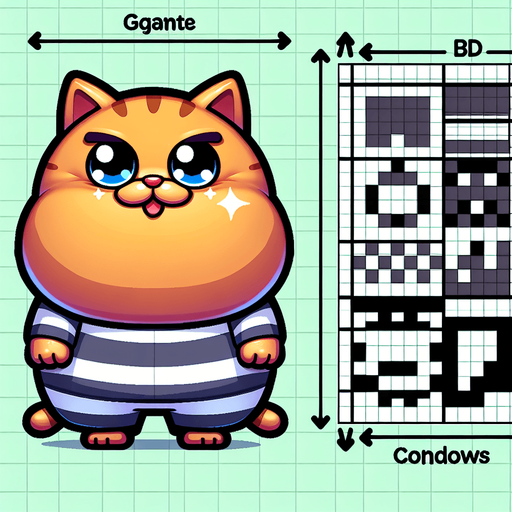 Super fat cat with a funny face wearing a prison jumpsuit.
Single Game Texture. In-Game asset. 2d. Blank background. High contrast. No shadows.