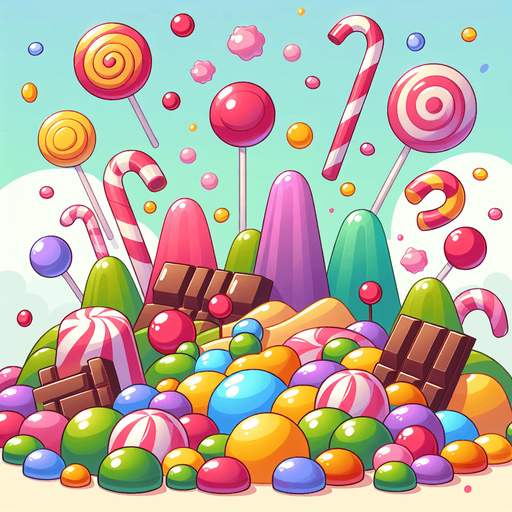 Simple Casual game background cartoon candy.