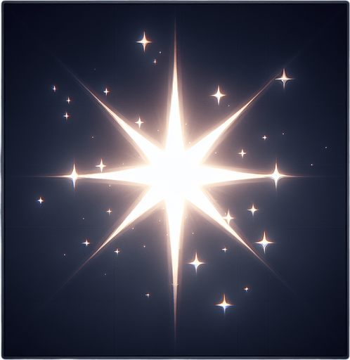 Glow glare star.
Single Game Texture. In-Game asset. 2d. Blank background. High contrast. No shadows.