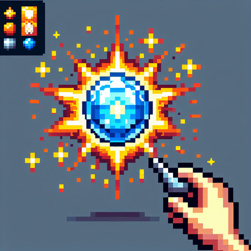 Special item shooting game pixel art, shiny
Single Game Texture. In-Game asset. 2d. Blank background.