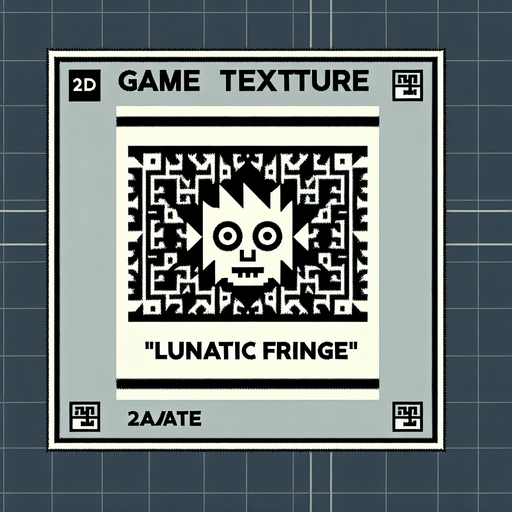 Lunatic fringe.
Single Game Texture. In-Game asset. 2d. Blank background. High contrast. No shadows.