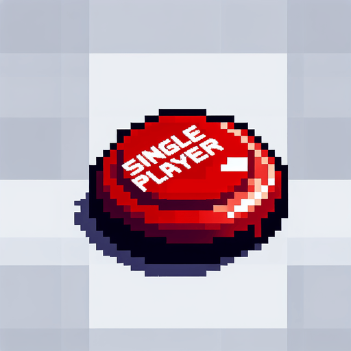 a red button with text that.
Single Game Texture. In-Game asset. 2d. Blank background. High contrast. No shadows. pixelated