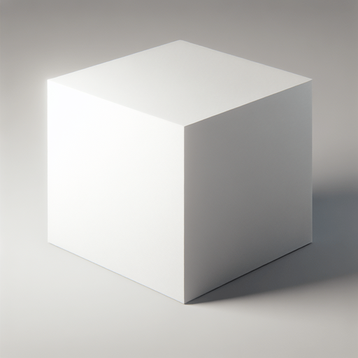 Simple white cube, seen edge on.
Single Game Texture. In-Game asset. Blank background. High contrast. No shadows.