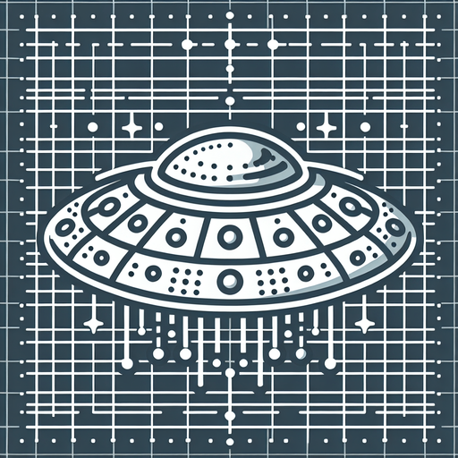 Ufo.
Single Game Texture. In-Game asset. 2d. Blank background. High contrast. No shadows.